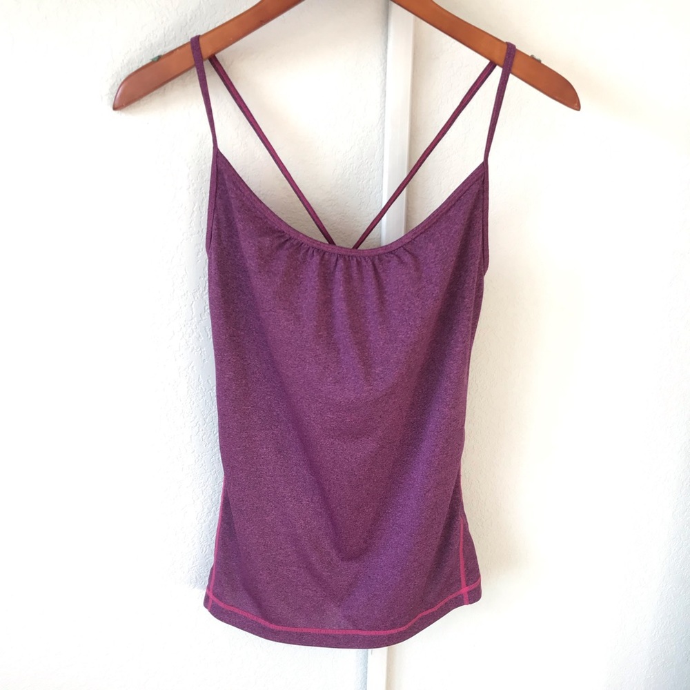 Zella Purple Tank Top With Crisscross Straps - Picture 1 of 3